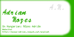 adrian mozes business card